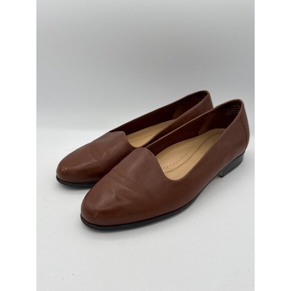Trotters Womens Brown Leather Loafers Size 7.5 - Picture 1 of 8